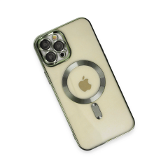 İphone 12 Pro Max Kılıf Kross Magneticsafe Kapak - Koyu Yeşil