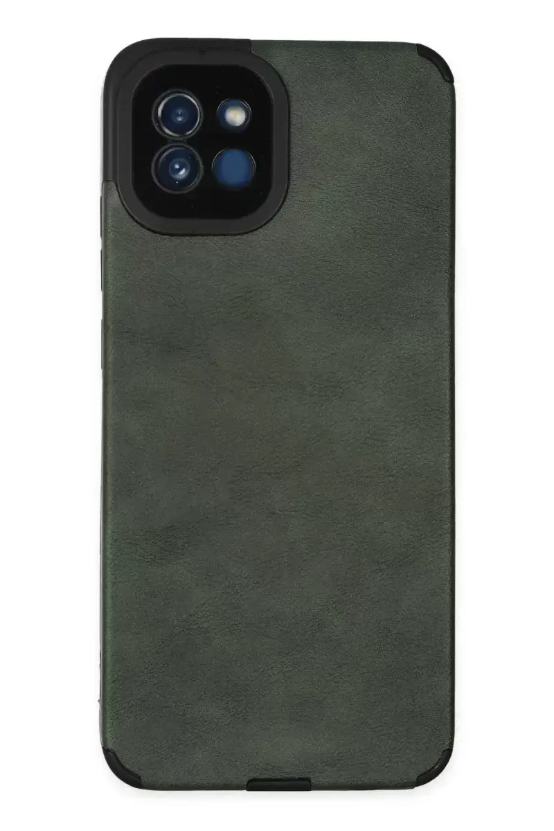 Newface Samsung Galaxy A03 Kılıf Loop Deri Silikon - Yeşil