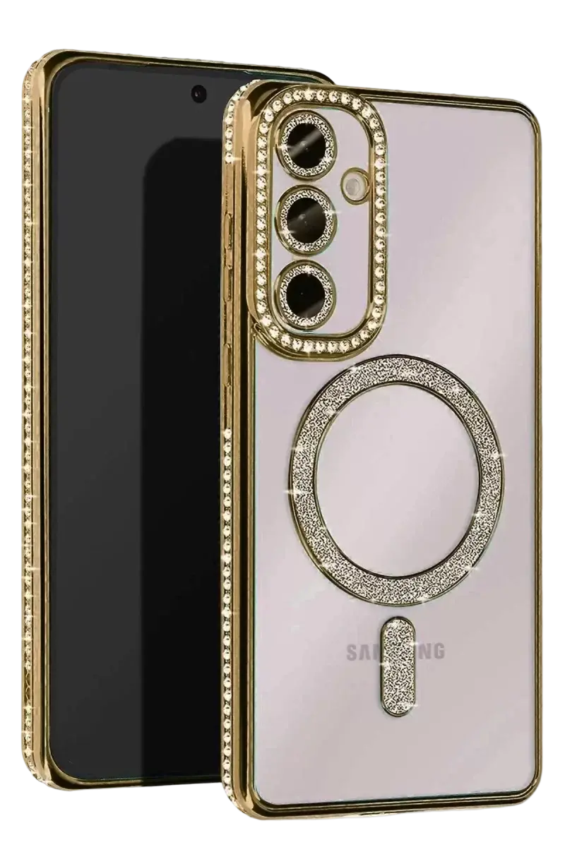 Newface Samsung Galaxy A15 4g Joke Simli Magneticsafe Kılıf - Gold