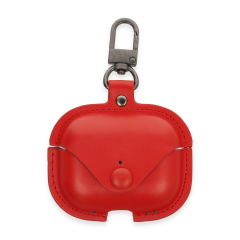 Airpods Pro 2 (2.nesil) Çanta Deri Kılıf - Kırmızı
