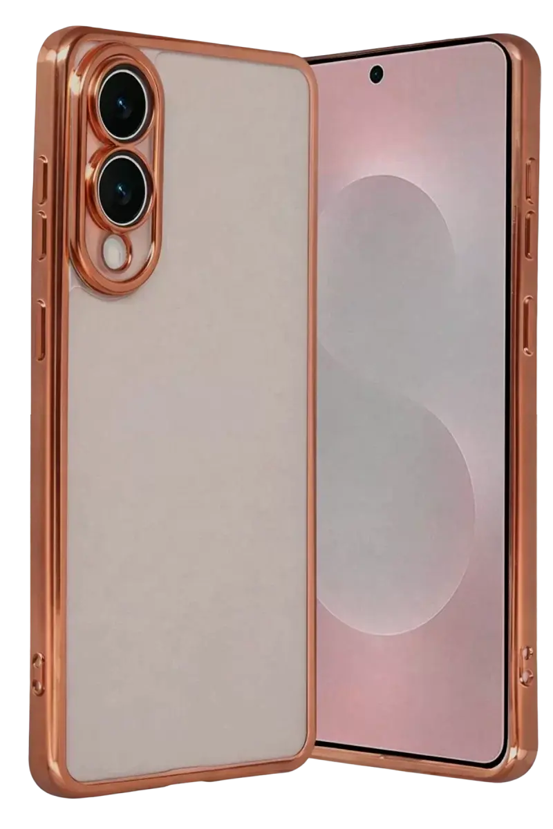 Newface Samsung Galaxy S25 Edge Razer Lensli Silikon - Çöl Titanyum