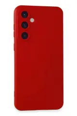 Newface Samsung Galaxy S23 Fe Kılıf Nano İçi Kadife Silikon - Kırmızı