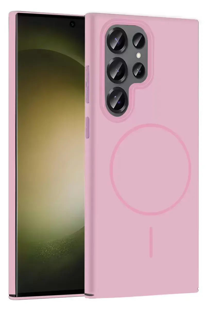 Joko Samsung Galaxy S23 Ultra Broş Magsafe Kapak - Pembe