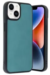 Newface Apple İphone 15 Kılıf Aras Deri Kapak - Açık Yeşil