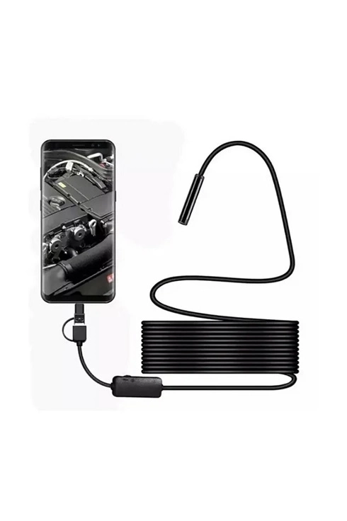 Vtn-02 Endoskop Yılan Video Kamera Led’li 2 Metre 7 Mm Sert Kablo Su Geçirmez