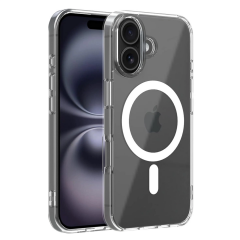 İphone 16 Combo Sert Şeffaf Magsafe Kapak - Şeffaf