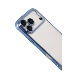 İphone 17 Pro Max Razer Lensli Silikon - Açık Mavi