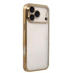 İphone 17 Pro Max Razer Lensli Silikon - Gold