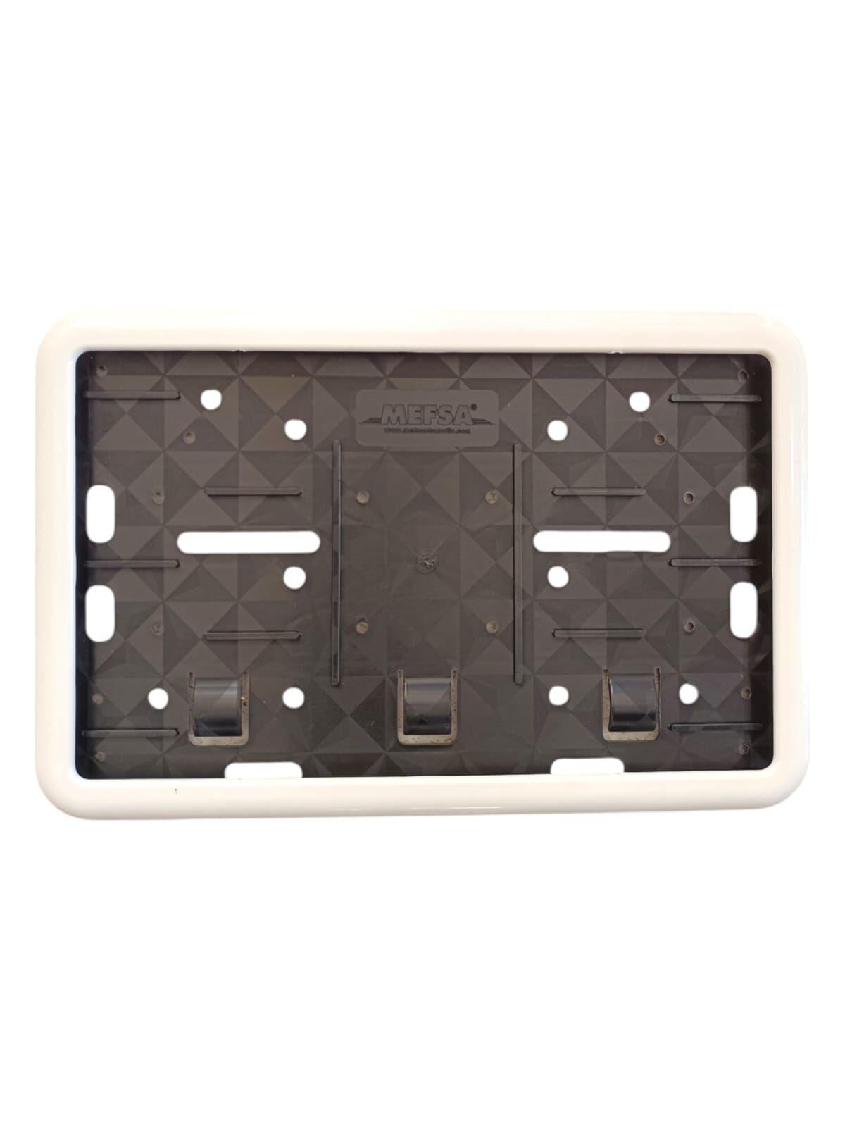 Çerçeveli Motor Plakalık Plaka Altlığı Beyaz 17x26 cm