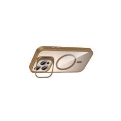 Joko  İphone 16 Pro Max Remim Lensli Magsafe Standlı Kapak - Kahverengi