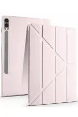 Newface Samsung Galaxy X610 Tab S9 Fe Plus 12.4 Kılıf Kalemlikli Mars Tablet Kılıfı - Rose Gold