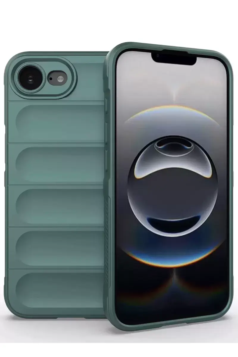 Newface İphone 16e Kılıf Optimum Silikon - Koyu Yeşil