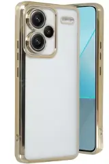 Newface Xiaomi Redmi Note 13 Pro Plus Kılıf Razer Lensli Silikon - Gold
