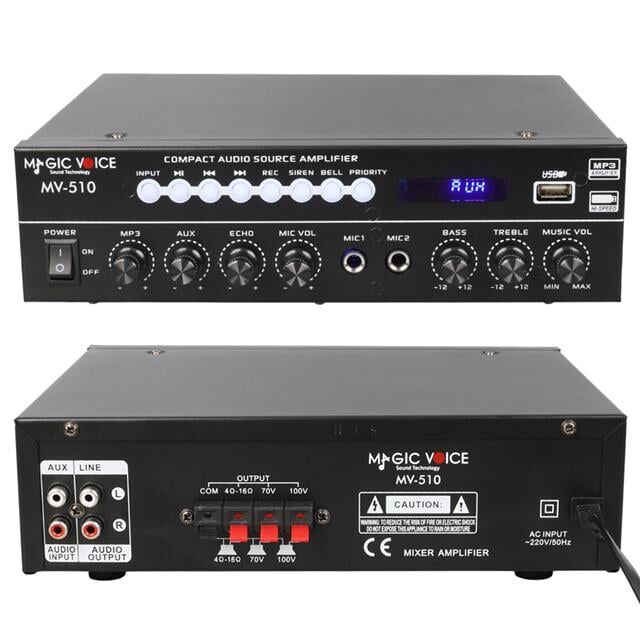 Magicvoice Mv-510 50 Watt Usb-sd-bluetooth Girişli Hat Trafolu Ses Mixer