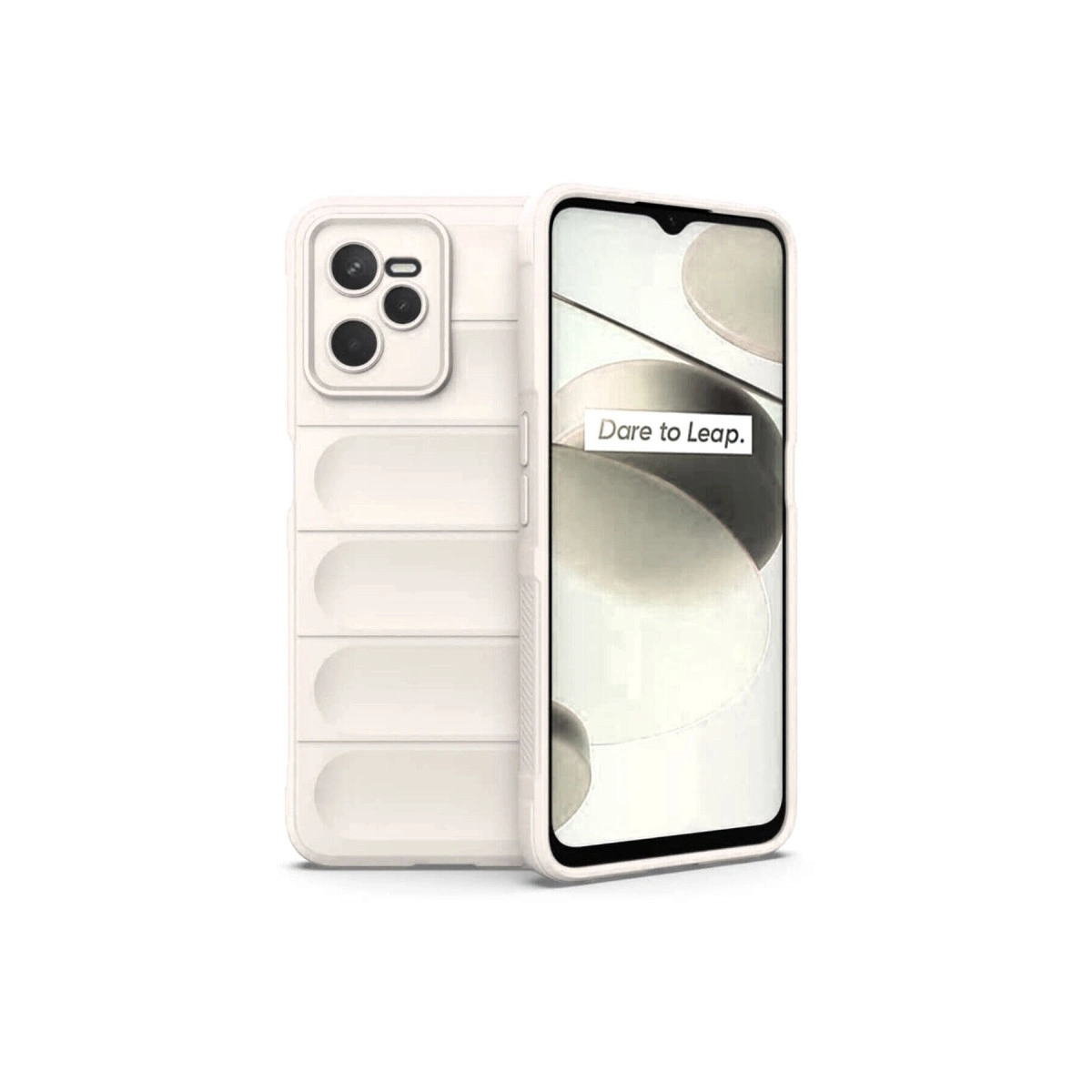 Realme C35 Kılıf Optimum Silikon - Krem