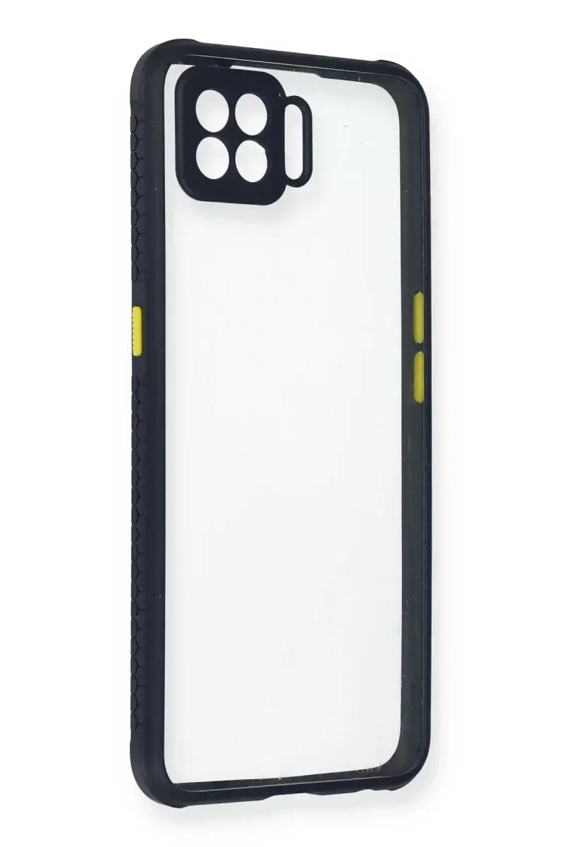 Newface Oppo A73 Kılıf Miami Şeffaf Silikon - Lacivert
