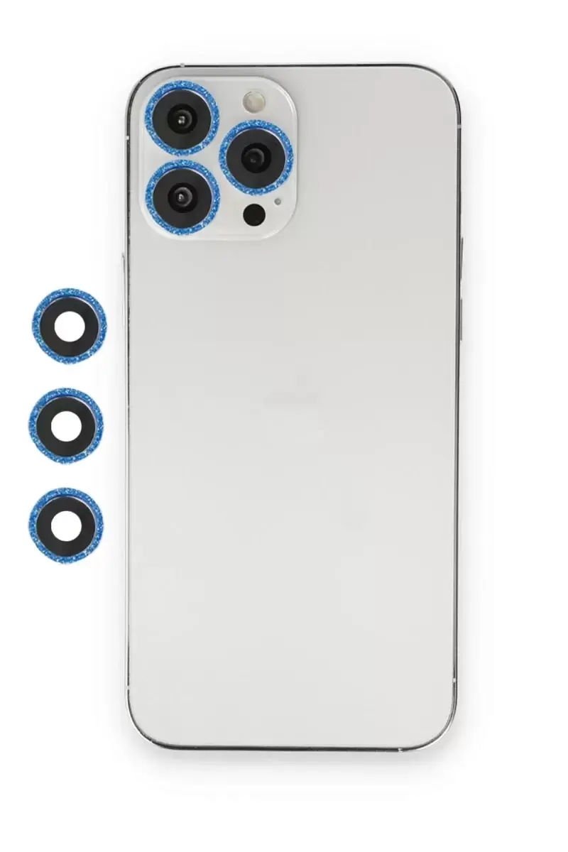 Newface Apple İphone 12 Pro Shine Kamera Lens - Mavi