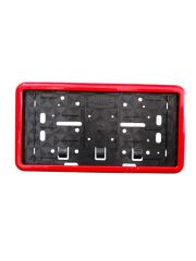 Çerçeveli Dikdörtgen  Plakalık Plaka Altlığı Kırmızı 32X17cm 1 Adet