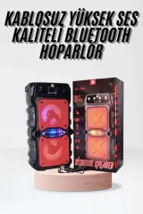 Taşınabilir Kablosuz Bluetooth Hoparlör Uzun Pil Ömrü Led Işıklı