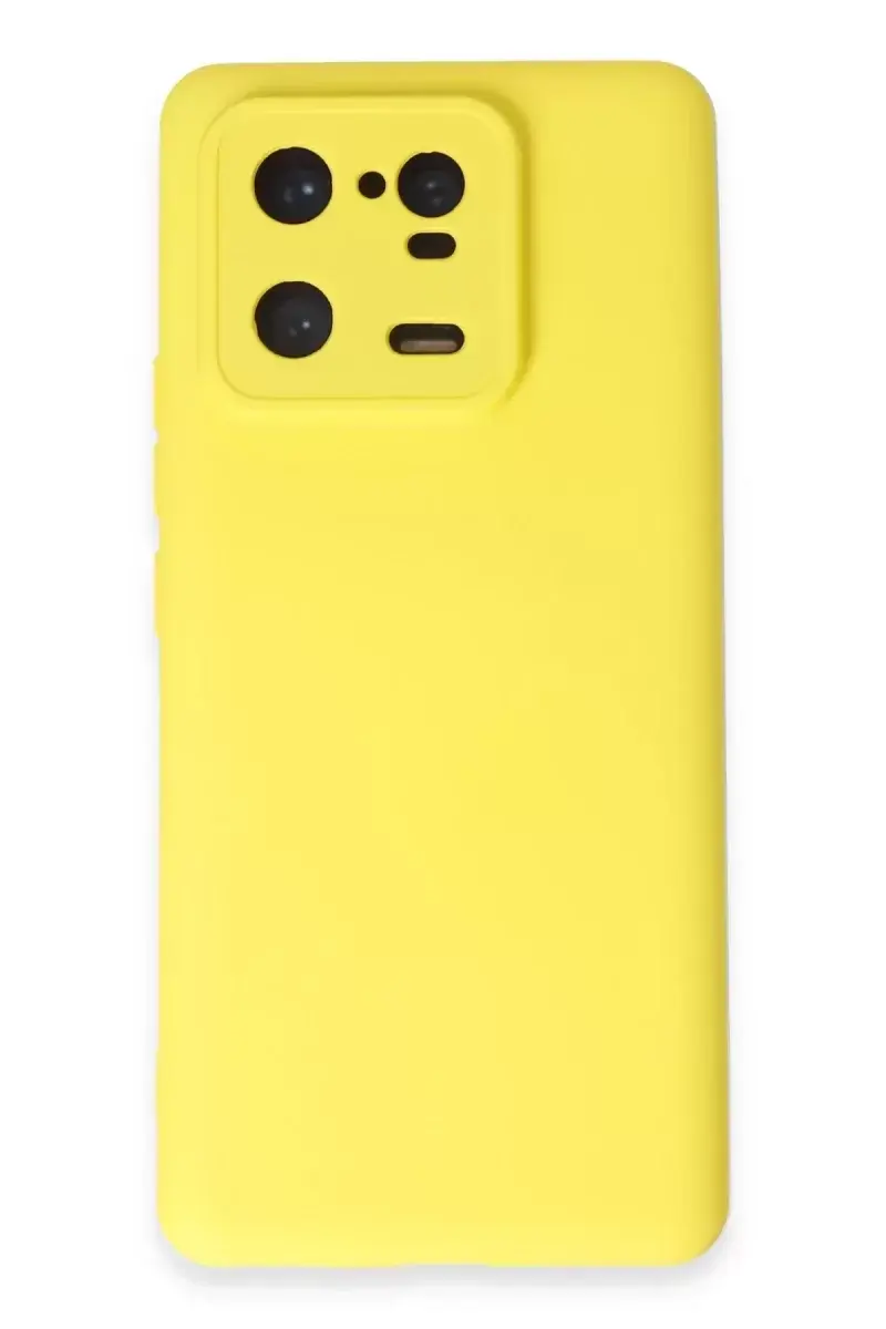 Newface Xiaomi Mi 13 Pro Kılıf Nano İçi Kadife Silikon - Sarı
