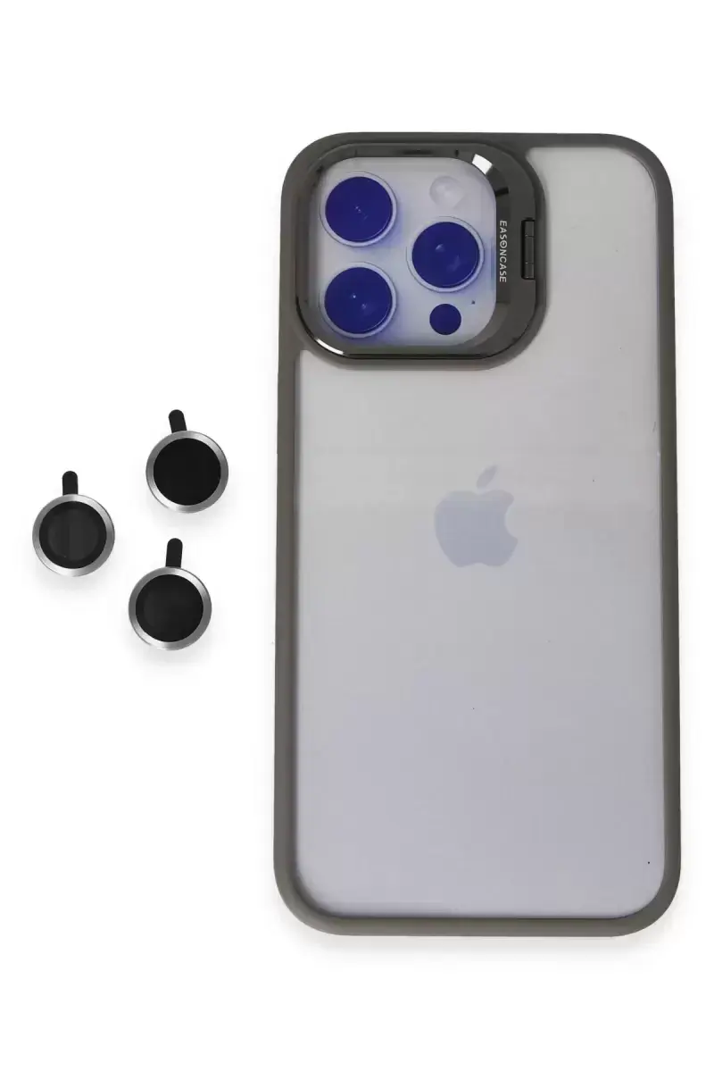 Joko İphone 15 Pro Max Kılıf Roblox Lens Standlı Kapak - Titan Gri