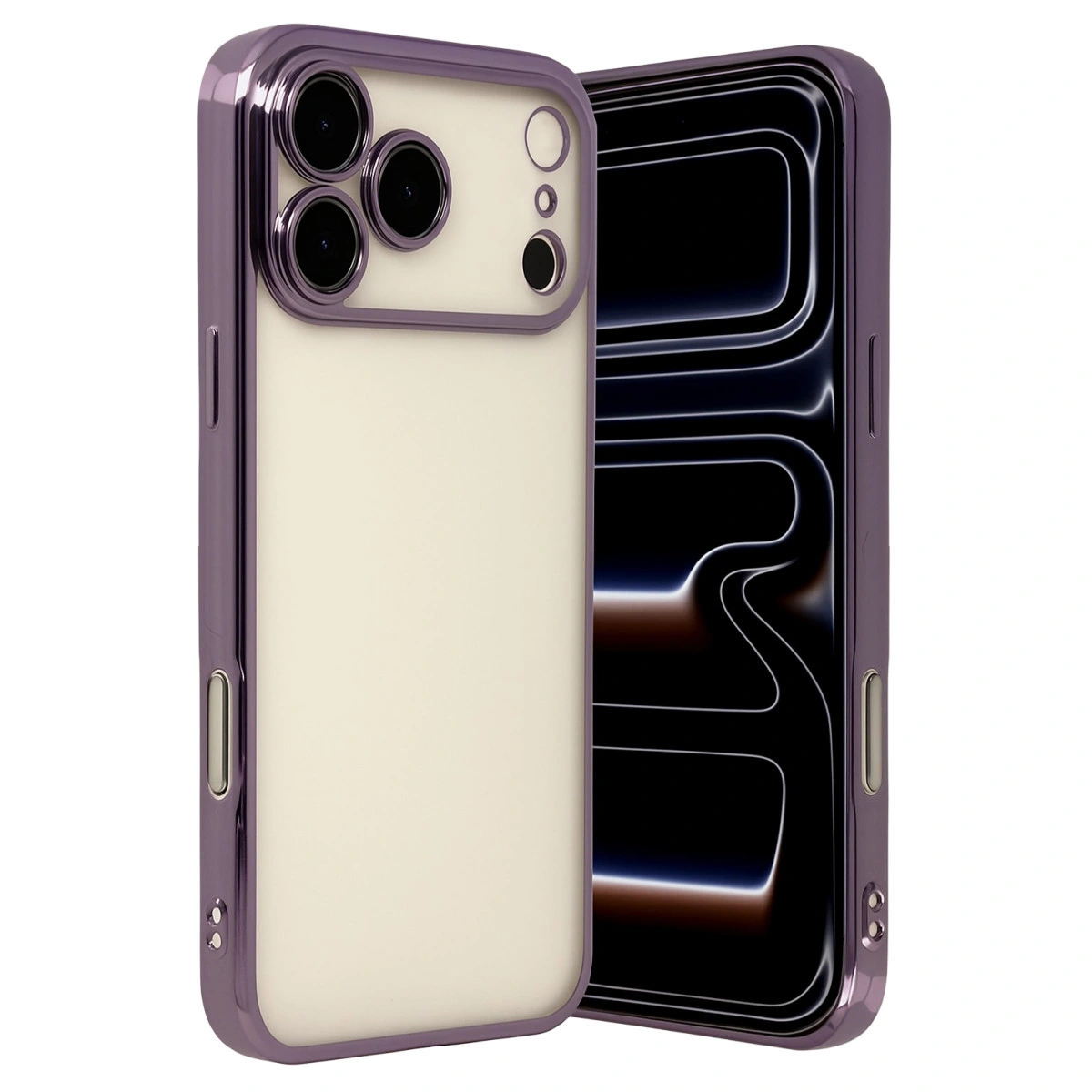 İphone 17 Pro Max Razer Lensli Silikon - Mor