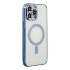 İphone 14 Pro Kılıf Magneticsafe Lazer Silikon - Sierra Blue