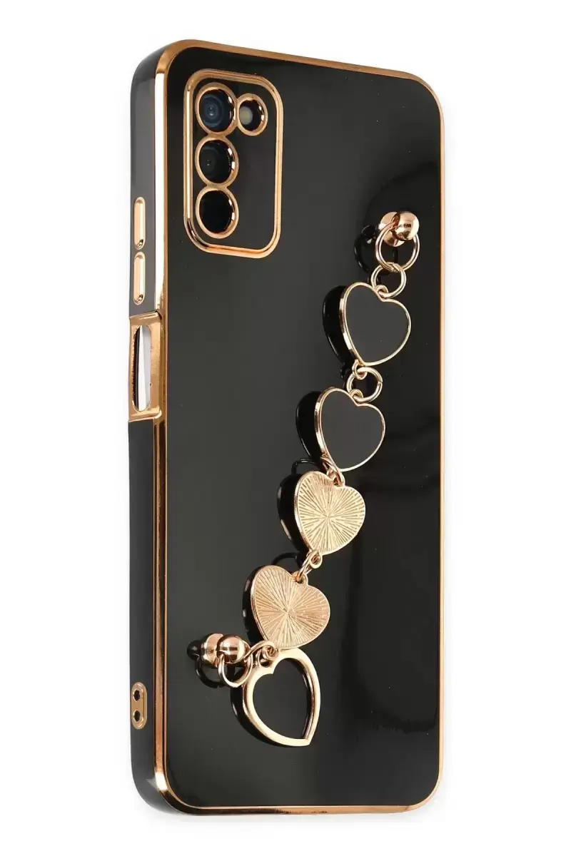 Newface Samsung Galaxy A03s Kılıf Esila Silikon - Siyah