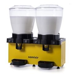 Panaromik Analog Twin Soğuk İçecek Dispenseri, 22+22 L, Karıştırıcılı, Sarı
