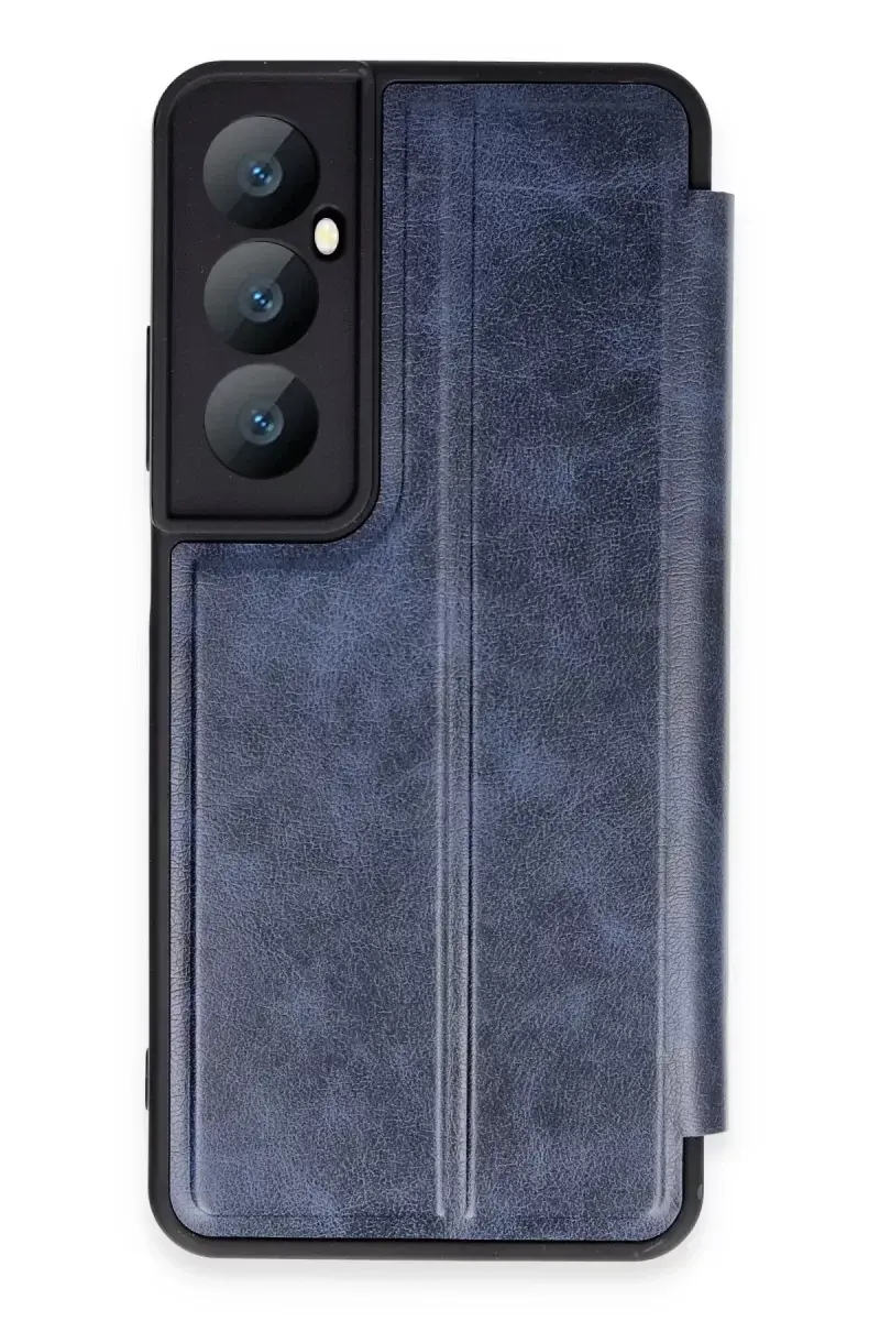 Newface Realme C65 Kılıf Flip Cover - Lacivert