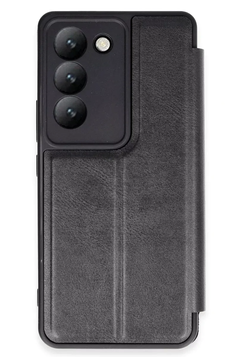 Newface Vivo V30 Lite 4g Kılıf Flip Cover - Siyah