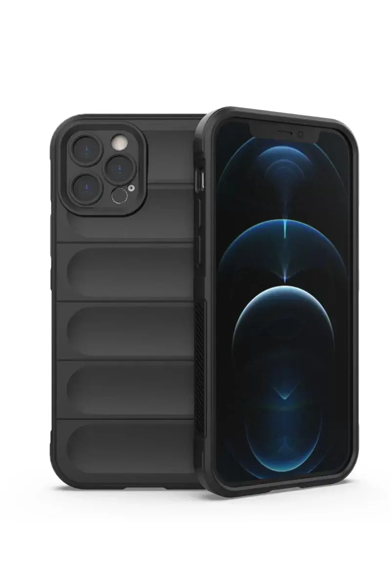 Newface İphone 12 Pro Kılıf Optimum Silikon - Siyah
