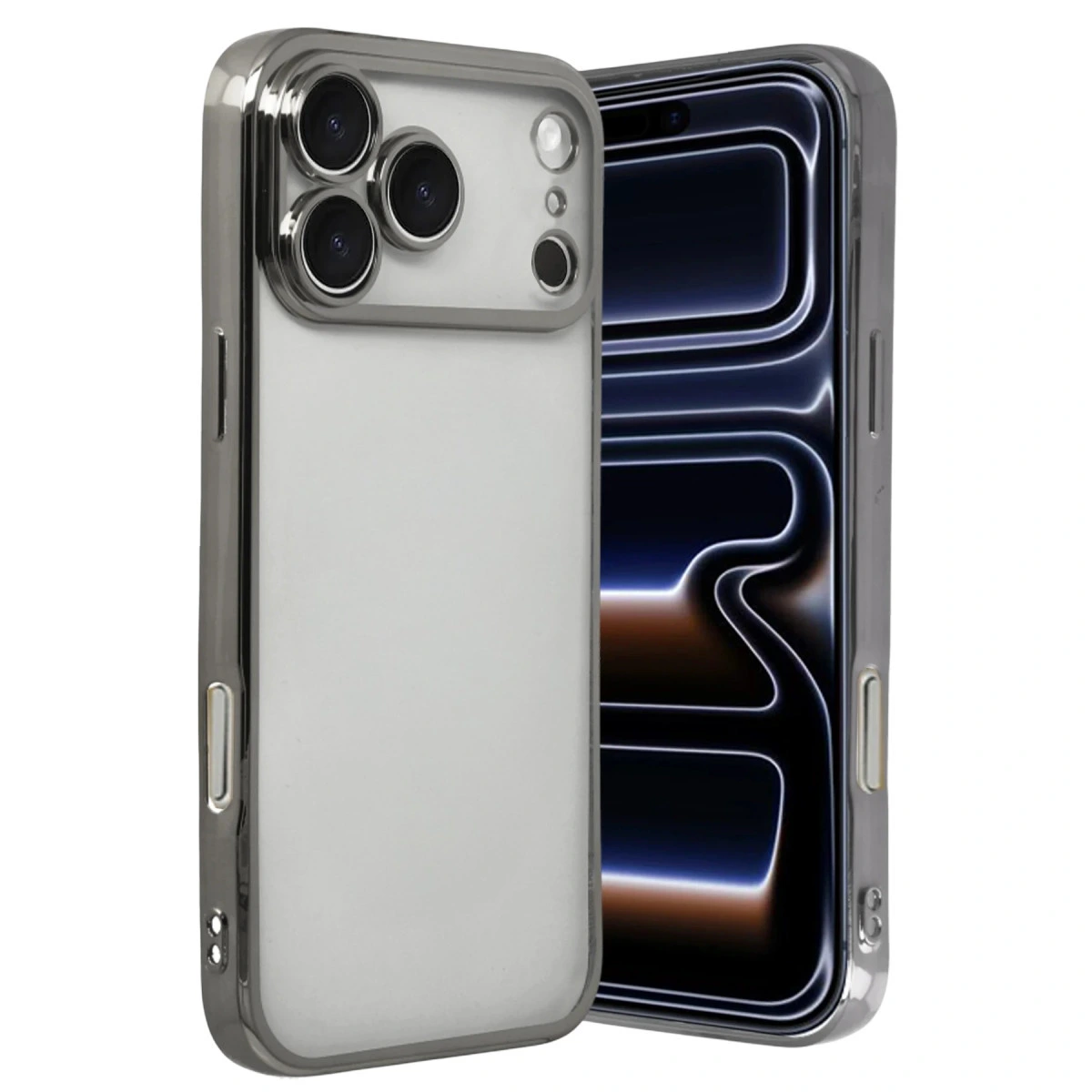 İphone 17 Pro Max Razer Lensli Silikon - Titan Gri