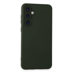 Samsung Galaxy S24 Kılıf Nano İçi Kadife Silikon - Koyu Yeşil
