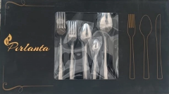 Pırlanta 30 Parça 6 Kişilik Çatal Kaşık Takımı 30 Parça Kutulu Hediyelik Çeyizlik Takım