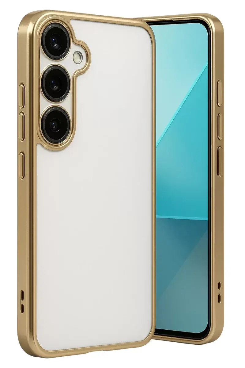 Newface Samsung Galaxy A24 4g Prime Kılıf Razer Lensli Silikon - Gold