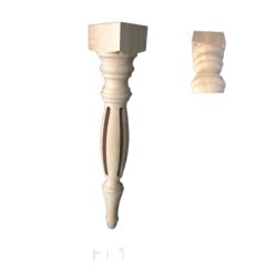 Ahşap Oymalı Torna Ayak 45 cm N:FT10