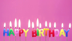 Rengarenk Happy Birthday Yazılabilen Doğum Günü Mumu