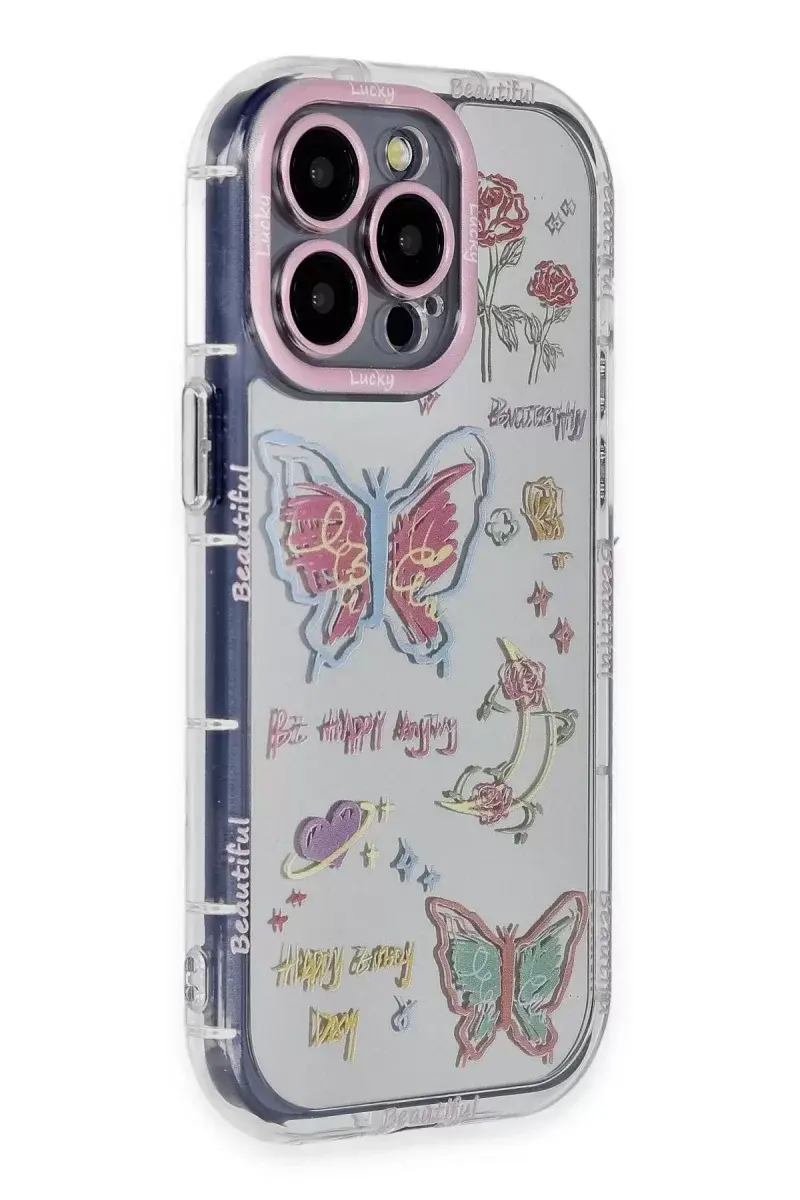 Newface İphone 14 Pro Max Kılıf Reflexion Desenli Kapak - Desen 8