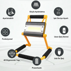 1300 Lümen Güçlü Aydınlatma Wt-328 Güçlü Fener