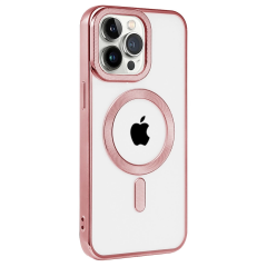 İphone 14 Pro Max Kılıf Kronos Magsafe Kapak - Rose Gold