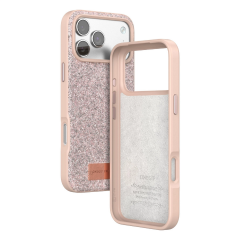 Onegif  İphone 17 Pro Max Bright Simli Kapak - Pembe
