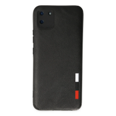 Realme C11 Kılıf Loop Deri Silikon - Siyah