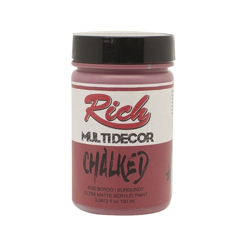 Multidecor Chalked Akrilik Boya - 100cc - Bordo - N:4532