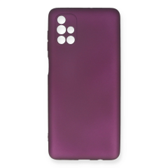 Samsung Galaxy M51 Kılıf First Silikon - Mürdüm
