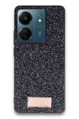 Onegif Xiaomi Redmi 13c Bright Simli Kapak - Siyah