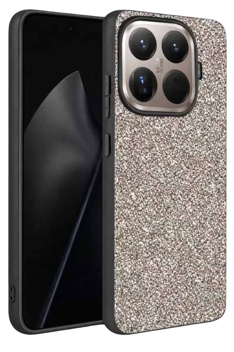 Onegif Xiaomi Mi 15t Pro Bright Simli Kapak - Gümüş