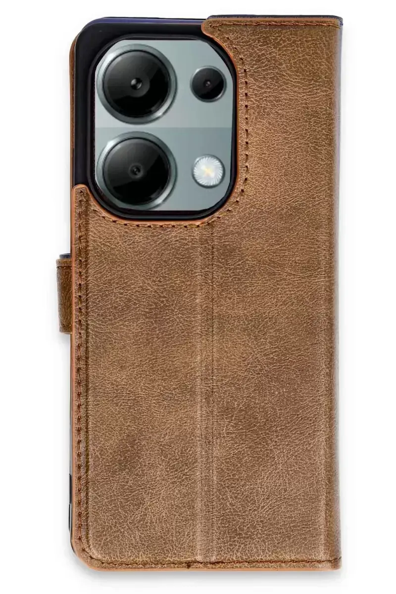 Newface Xiaomi Redmi Note 13 Pro 4g Kılıf Trend S Plus Kapaklı Kılıf - Taba