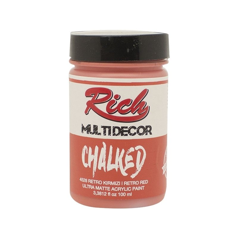 Multidecor Chalked Akrilik Boya - 100cc - Retro Kırmızı - N:4528