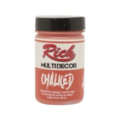 Multidecor Chalked Akrilik Boya - 100cc - Retro Kırmızı - N:4528